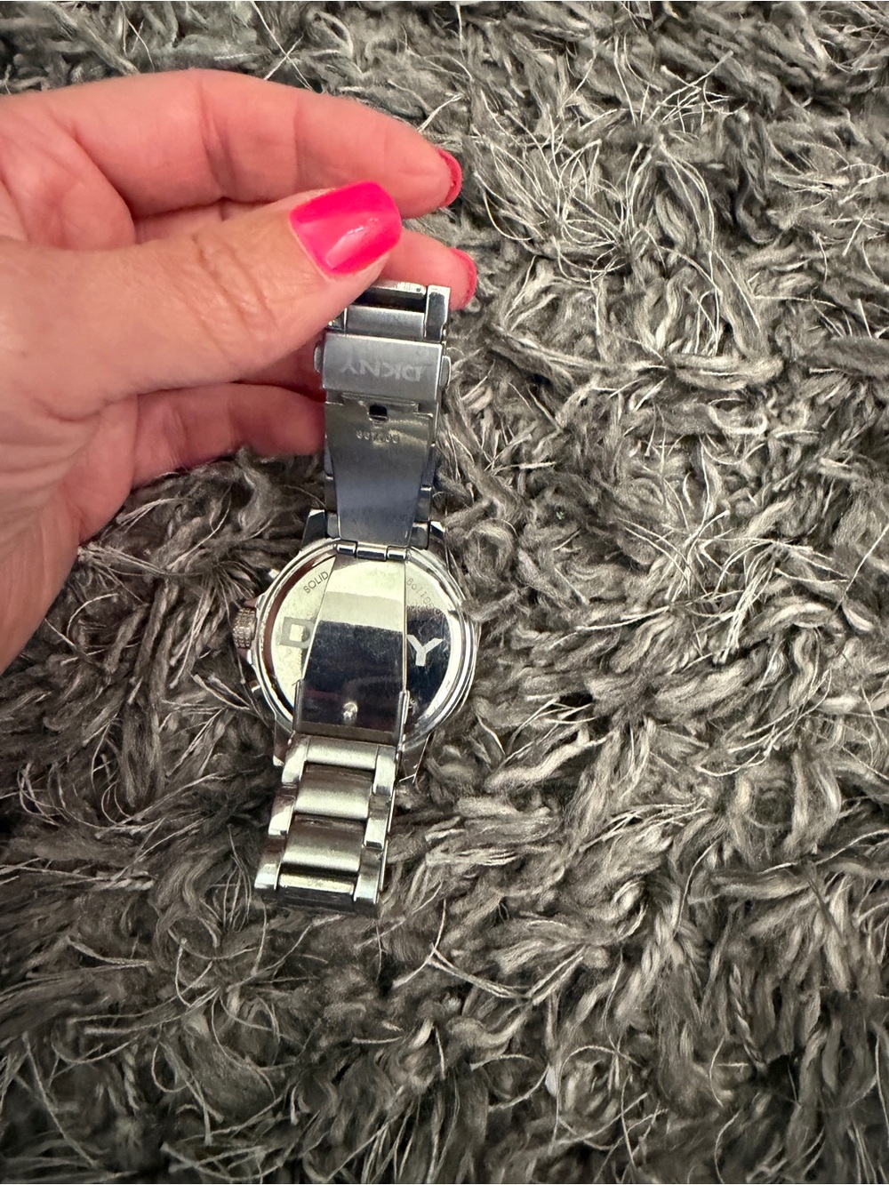 DKNY Silver/White Crystal-Trim Chronograph Watch - Picture 6 of 10